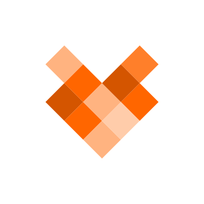 Minimal Pixel Fox Head Logo