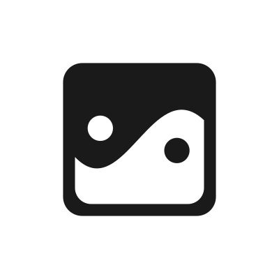 Square Ying Yang Zen Logo