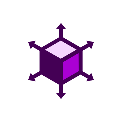 Abstract Cube with Arrows Logo
