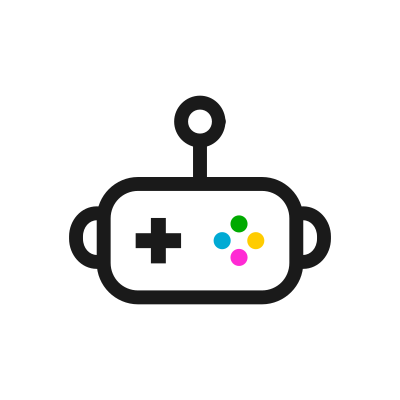 Cute Robot Head Game Logo