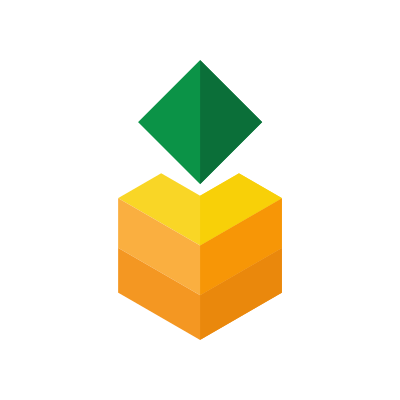Geometric Pineapple Cube Logo