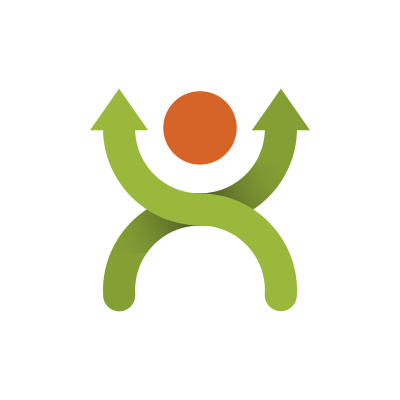 Abstract Winning Person with Arrow Hands